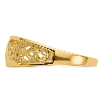14K Yellow Gold Filigree Ring – view 5