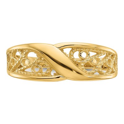 14K Yellow Gold Filigree Ring – view 6