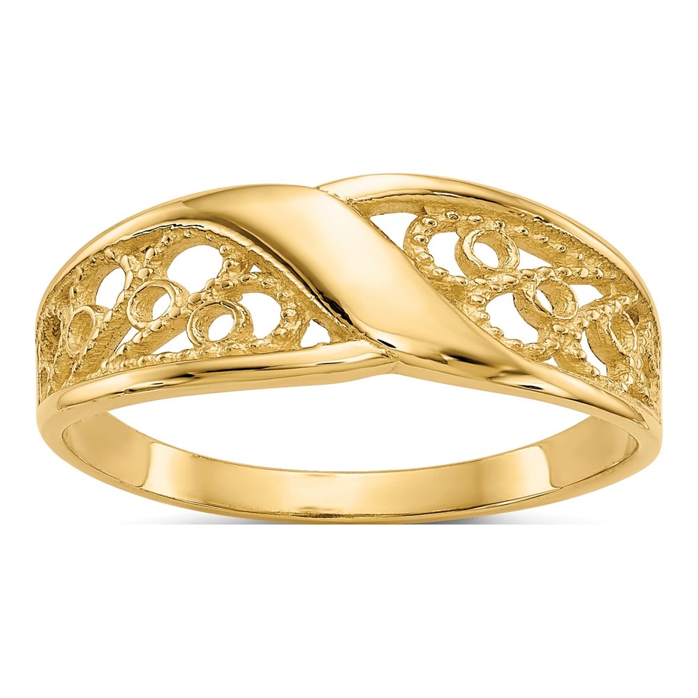 14K Yellow Gold Filigree Ring