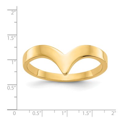 14K Yellow Gold Chevron Ring – view 4