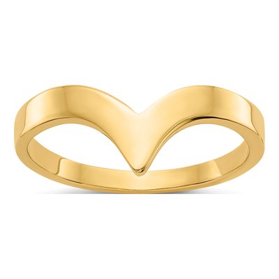 14K Yellow Gold Chevron Ring