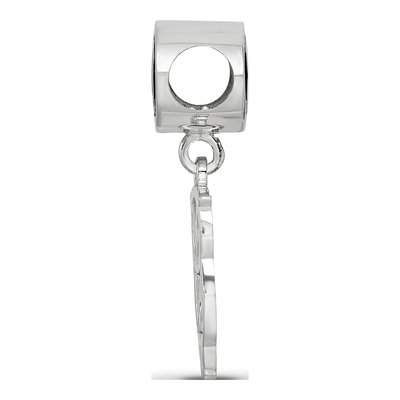 Chi Omega Sterling Silver Oval Dangle Bead – view 3