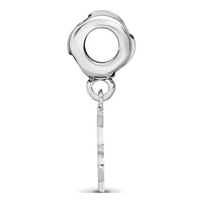 Chi Omega Sterling Silver Heart Bead – view 3