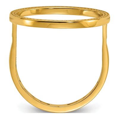 14K Yellow Gold Coin Bezel for 10oz Eagle Coin Bezel – view 3