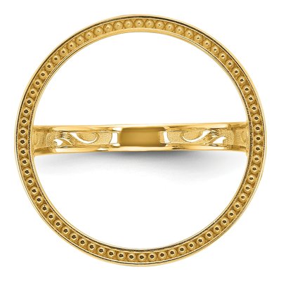 14K Yellow Gold Coin Bezel for 10oz Eagle Coin Bezel – view 4