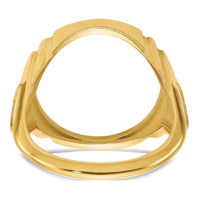 14K Yellow Gold Cross Coin Bezel Coin Bezel – view 5