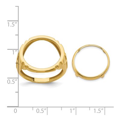 14K Yellow Gold Cross Coin Bezel Coin Bezel – view 8
