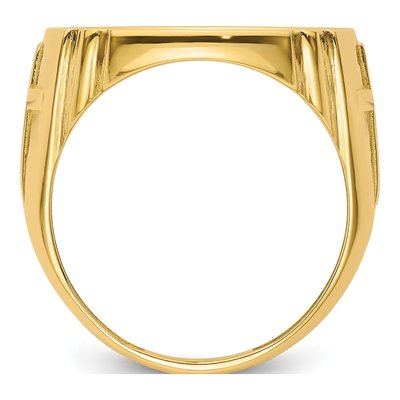 14K Yellow Gold Coin Bezel Coin Bezel – view 3