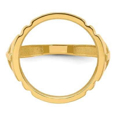 14K Yellow Gold Coin Bezel Coin Bezel – view 5