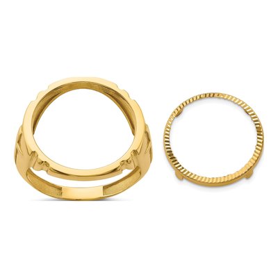 14K Yellow Gold Coin Bezel Coin Bezel