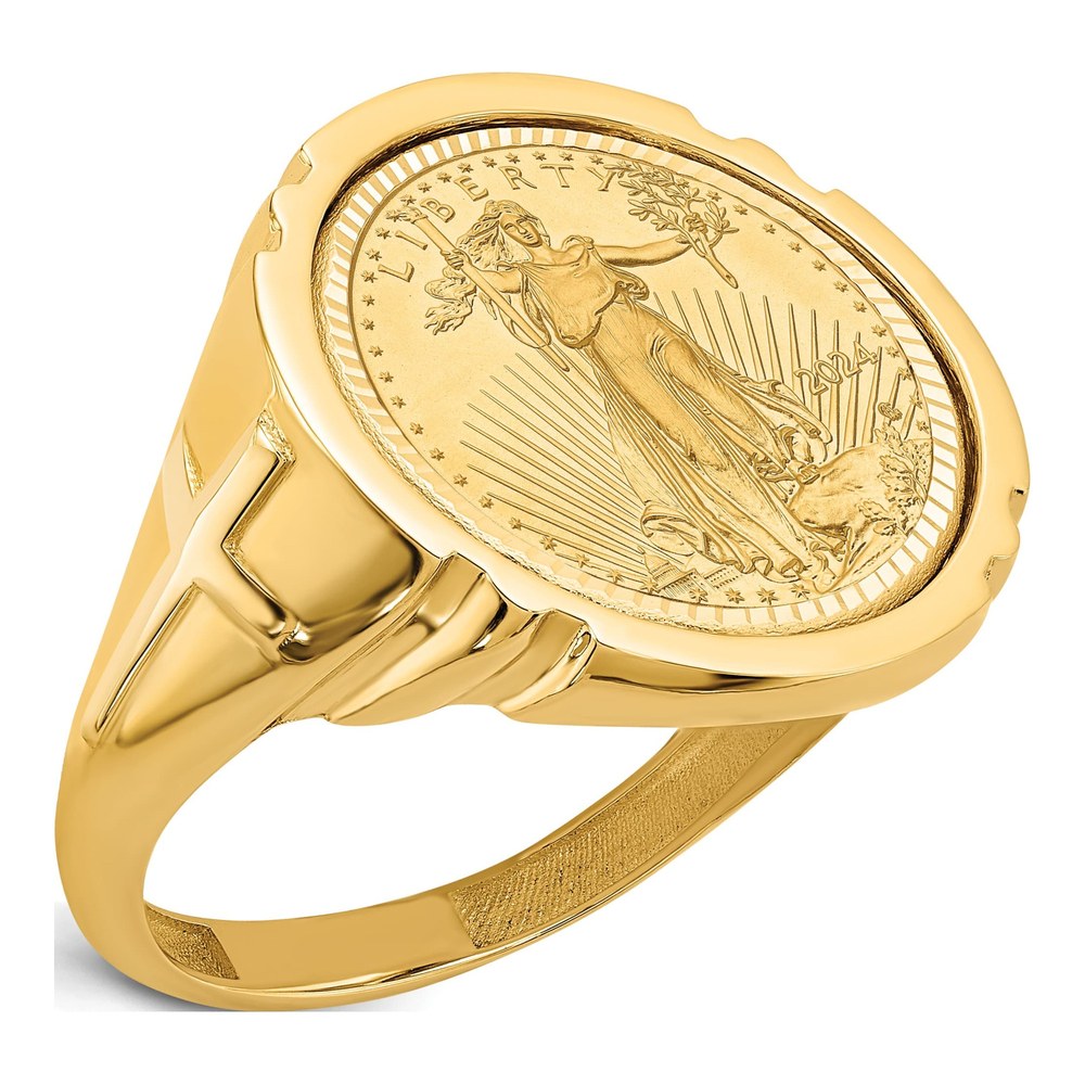 Men's 14K Gold American Eagle Coin Ring