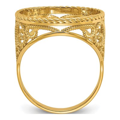 14K Yellow Gold Coin Bezel Coin Bezel – view 2
