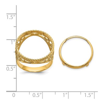 14K Yellow Gold Coin Bezel Coin Bezel – view 3
