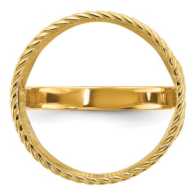 14K Yellow Gold Coin Bezel Coin Bezel – view 5