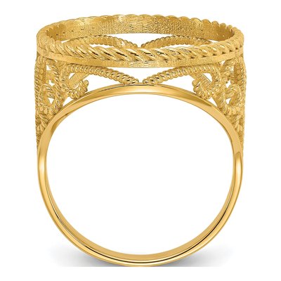 14K Yellow Gold Coin Bezel Coin Bezel – view 2