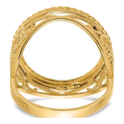14K Yellow Gold Coin Bezel Coin Bezel – view 5