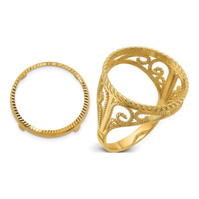 14K Yellow Gold Coin Bezel Coin Bezel – view 7