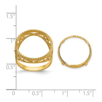 14K Yellow Gold Coin Bezel Coin Bezel – view 8