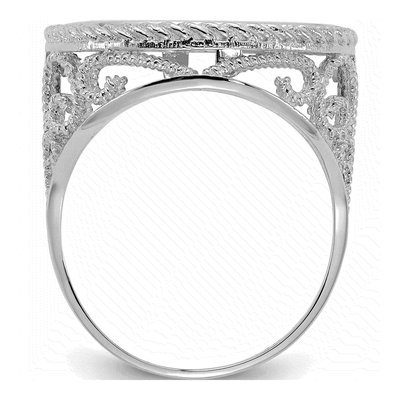 14K White Gold Coin Bezel Coin Bezel – view 2