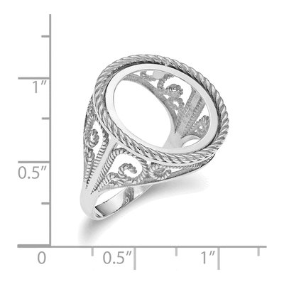 14K White Gold Coin Bezel Coin Bezel – view 3