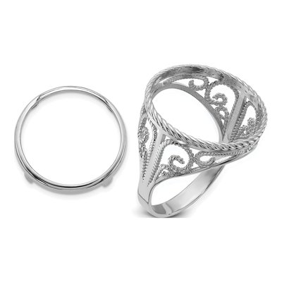14K White Gold Coin Bezel Coin Bezel – view 8