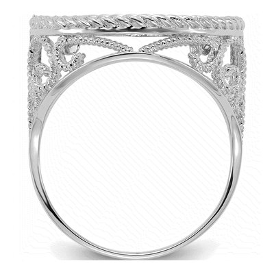 14K White Gold Coin Bezel Coin Bezel – view 2