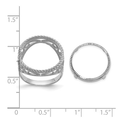 14K White Gold Coin Bezel Coin Bezel – view 3