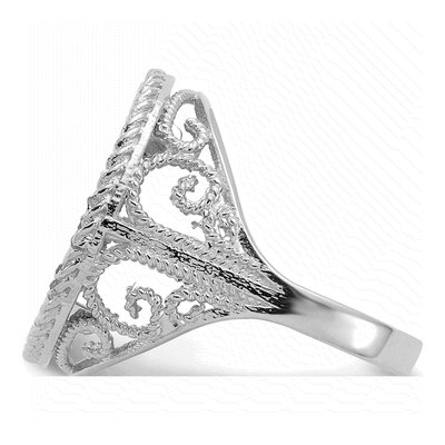 14K White Gold Coin Bezel Coin Bezel – view 4