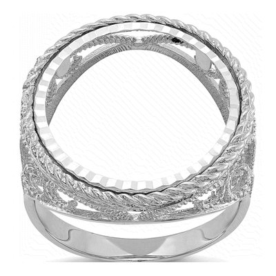 14K White Gold Coin Bezel Coin Bezel – view 8