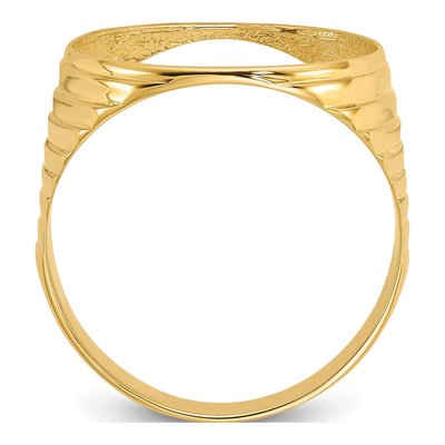 14K Yellow Gold Coin Bezel Oz Eagle Coin Bezel – view 3