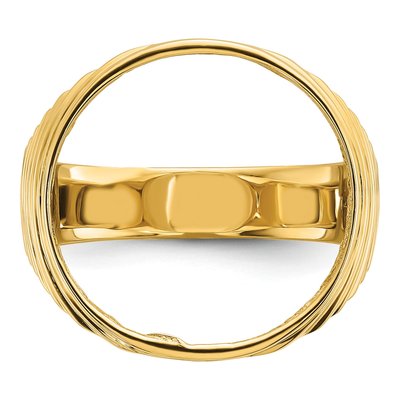 14K Yellow Gold Coin Bezel Oz Eagle Coin Bezel – view 6
