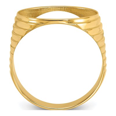 14K Yellow Gold Oz Coin Bezel Coin Bezel – view 2