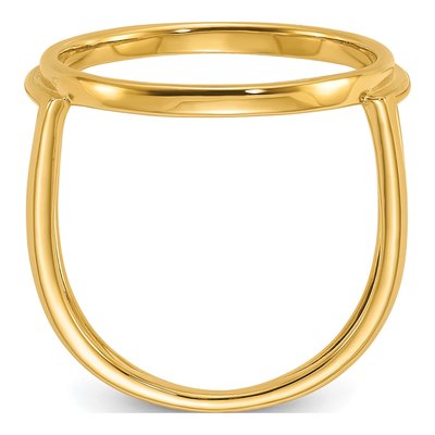 14K Yellow Gold Coin Bezel Coin Bezel – view 2