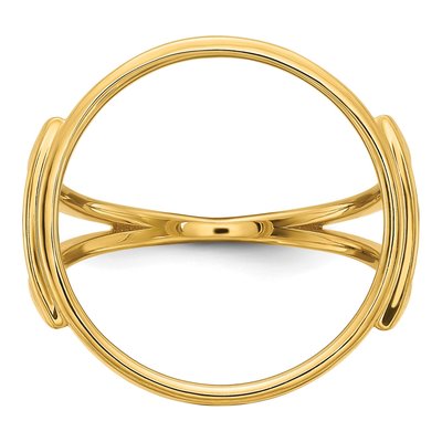 14K Yellow Gold Coin Bezel Coin Bezel – view 4
