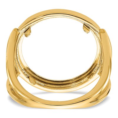 14K Yellow Gold Coin Bezel Coin Bezel – view 5
