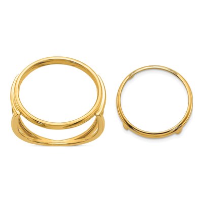 14K Yellow Gold Coin Bezel Coin Bezel