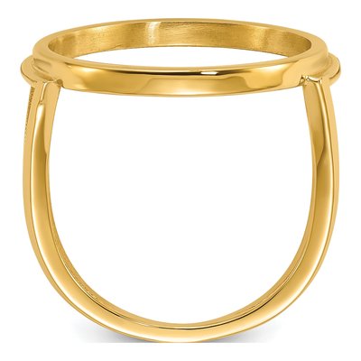 14K Yellow Gold Coin Bezel Coin Bezel – view 2