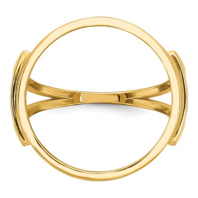 14K Yellow Gold Coin Bezel Coin Bezel – view 4