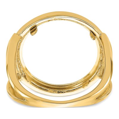 14K Yellow Gold Coin Bezel Coin Bezel – view 5