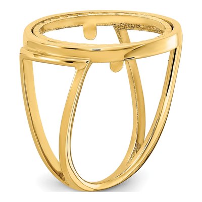 14K Yellow Gold Coin Bezel Coin Bezel – view 6