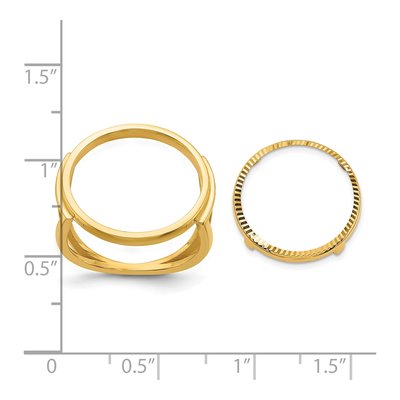 14K Yellow Gold Coin Bezel Coin Bezel – view 8