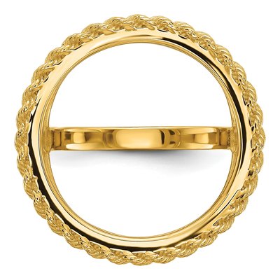 14K Yellow Gold Coin Bezel for 10oz Eagle Coin Bezel – view 4