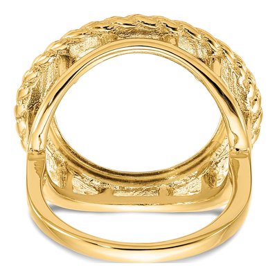 14K Yellow Gold Coin Bezel for 10oz Eagle Coin Bezel – view 5