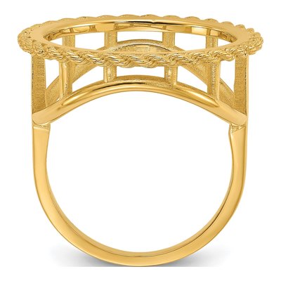14K Yellow Gold Coin Bezel Coin Bezel – view 2