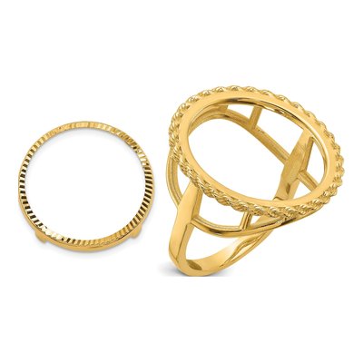 14K Yellow Gold Coin Bezel Coin Bezel – view 7
