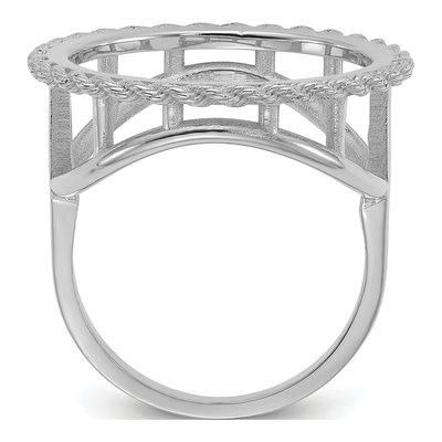 14K White Gold Coin Bezel Coin Bezel – view 2