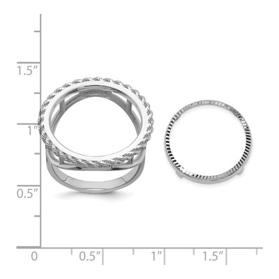 14K White Gold Coin Bezel Coin Bezel – view 3