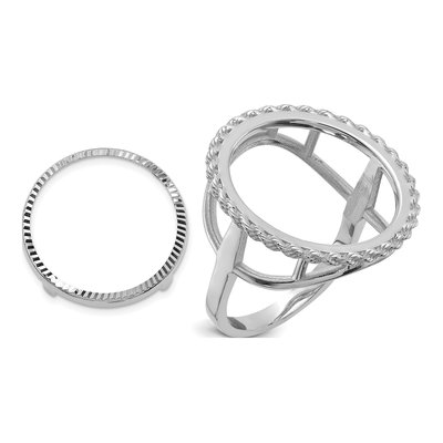 14K White Gold Coin Bezel Coin Bezel – view 8