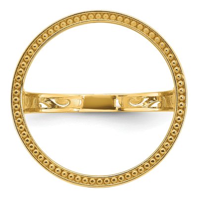 14K Yellow Gold Coin Bezel for 10oz Eagle Coin Bezel – view 4