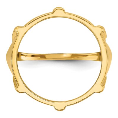 14K Yellow Gold Coin Bezel Coin Bezel – view 4